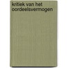 Kritiek van het oordeelsvermogen door Immanuel Kant