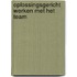 Werk oplossingsgericht met je team