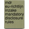 MDR EU-richtlijn inzake mandatory disclosure rules door Onbekend