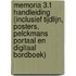 Memoria 3.1 Handleiding (incl. Tijdlijn, Posters en Pelckmans Portaal)