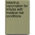 Rotavirus vaccination for infants with medical risk conditions