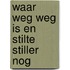 Waar weg weg is en stilte stiller nog