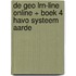 De Geo LRN-line online + boek 4 havo Systeem aarde