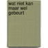 Wat niet kan maar wel gebeurt