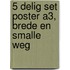 5 delig set Poster A3, Brede en smalle weg