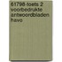 61798-Toets 2 voorbedrukte antwoordbladen havo