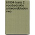61804-Toets 2 voorbedrukte antwoordbladen vwo