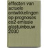 Effecten van actuele ontwikkelingen op prognoses CO2-emissie glastuinbouw 2030