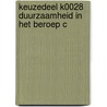 Keuzedeel K0028 Duurzaamheid in het beroep C door Savantis
