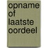 Opname of laatste oordeel