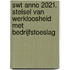 SWT anno 2021. Stelsel van Werkloosheid met Bedrijfstoeslag