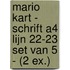 Mario Kart - Schrift A4 Lijn 22-23 set van 5 - (2 ex.)