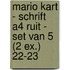Mario Kart - Schrift A4 Ruit - set van 5 (2 ex.) 22-23