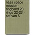 NASA Space Mission - Ringband 23 rings 22-23 - set van 6