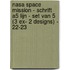 NASA Space Mission - Schrift A5 lijn - set van 5 (3 ex- 2 designs) - 22-23