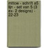 MTTCW - Schrift A5 Lijn - set van 5 (3 ex- 2 designs) - 22-23