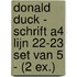 Donald Duck - Schrift A4 Lijn 22-23 set van 5 - (2 ex.)