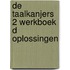 De Taalkanjers 2 Werkboek D Oplossingen