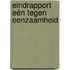 Eindrapport Eén tegen eenzaamheid