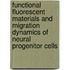 Functional fluorescent materials and migration dynamics of neural progenitor cells