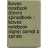 Leaves notebook (lijnen) spiraalboek / Leaves notebook (ligné) carnet à spirale