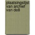 Plaatsingslijst van Archief van DE8