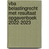 VBA Belastingrecht met resultaat Opgavenboek 2022-2023
