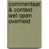 Commentaar & Context Wet open overheid