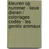 Kleuren op nummer - Lieve dieren / Coloriages codés - Les gentils animaux
