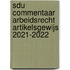 Sdu Commentaar Arbeidsrecht Artikelsgewijs 2021-2022