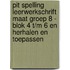 Pit Spelling leerwerkschrift maat groep 8 - blok 4 t/m 6 en herhalen en toepassen