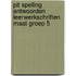 Pit Spelling antwoorden leerwerkschriften maat groep 5
