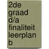 2de Graad D/A Finaliteit Leerplan B