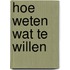 Hoe weten wat te willen