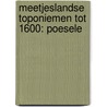Meetjeslandse toponiemen tot 1600: Poesele by Jan Luyssaert