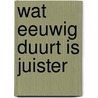 Wat eeuwig duurt is juister door Christophe Schollaert
