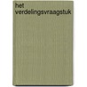 Het Verdelingsvraagstuk door Onbekend