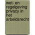 Wet- en regelgeving Privacy in het arbeidsrecht