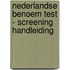 Nederlandse Benoem Test - Screening (NBT - Screening) - handleiding