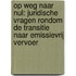Op weg naar nul: juridische vragen rondom de transitie naar emissievrij vervoer