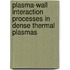 Plasma-wall interaction processes in dense thermal plasmas