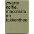 Zwarte koffie, macchiato en takkenthee