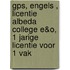 GPS, Engels , licentie Albeda College E&O, 1 jarige licentie voor 1 vak