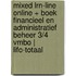 MIXED LRN-line online + boek Financieel en administratief beheer 3/4 vmbo | LIFO-totaal