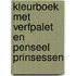 Kleurboek met verfpalet en penseel Prinsessen