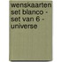 Wenskaarten set blanco - set van 6 - Universe