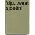 'Dju...waat sjoeën!'