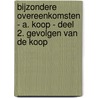 Bijzondere overeenkomsten - A. Koop - Deel 2. Gevolgen van de koop door Bernard Tilleman