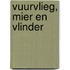 Vuurvlieg, mier en vlinder