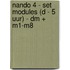 Nando 4 - set modules (D - 5 uur) - DM + M1-M8